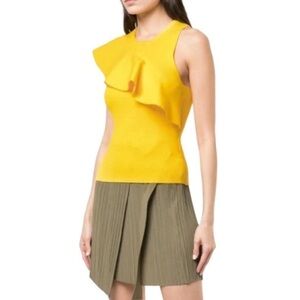 ALC Ribbed Ruffle Tank Top